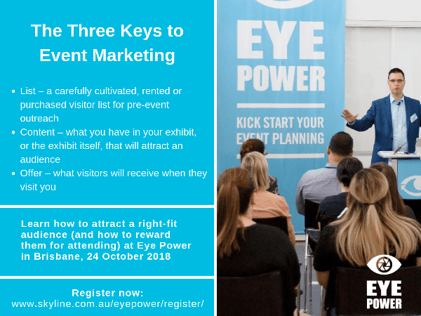What are the three keys to event marketing success?