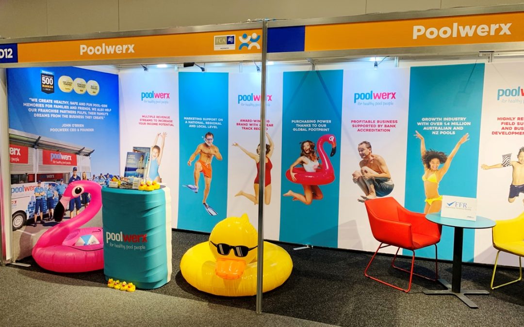 Poolwerx Exhibition Display at Franchise Expo
